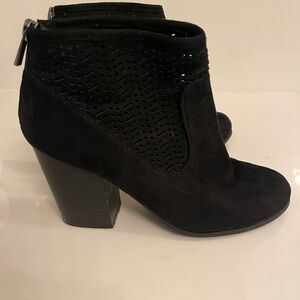 Suede Booties Black Size 8.50